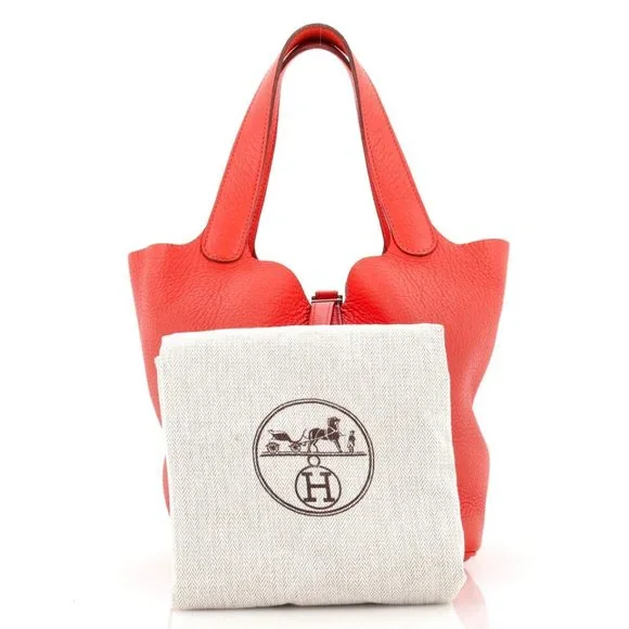 HERMES PICOTIN LOCK MM CLEMENCE PALLADIUM HW RETAIL $3,325 + tax-100% AUTHENTIC - Picture 15 of 16